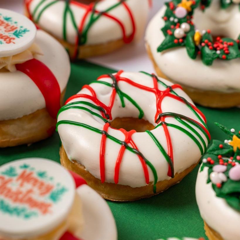 Weihnachten Partybox XL - 60 Mini-Donuts
