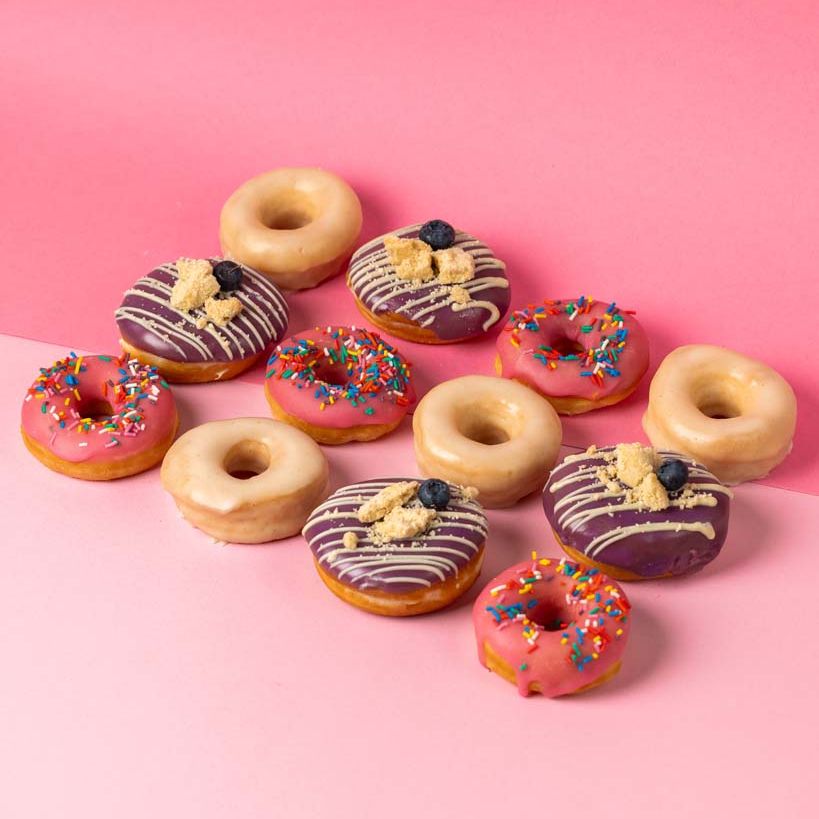 Vegane Mini-Donut Partybox XL - 60 Mini-Donuts